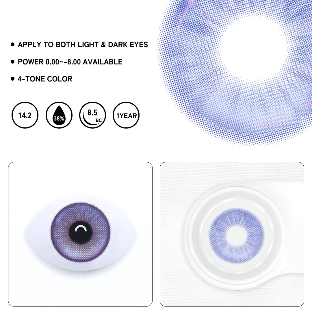 Creamis Purple Colored Contact Lenses