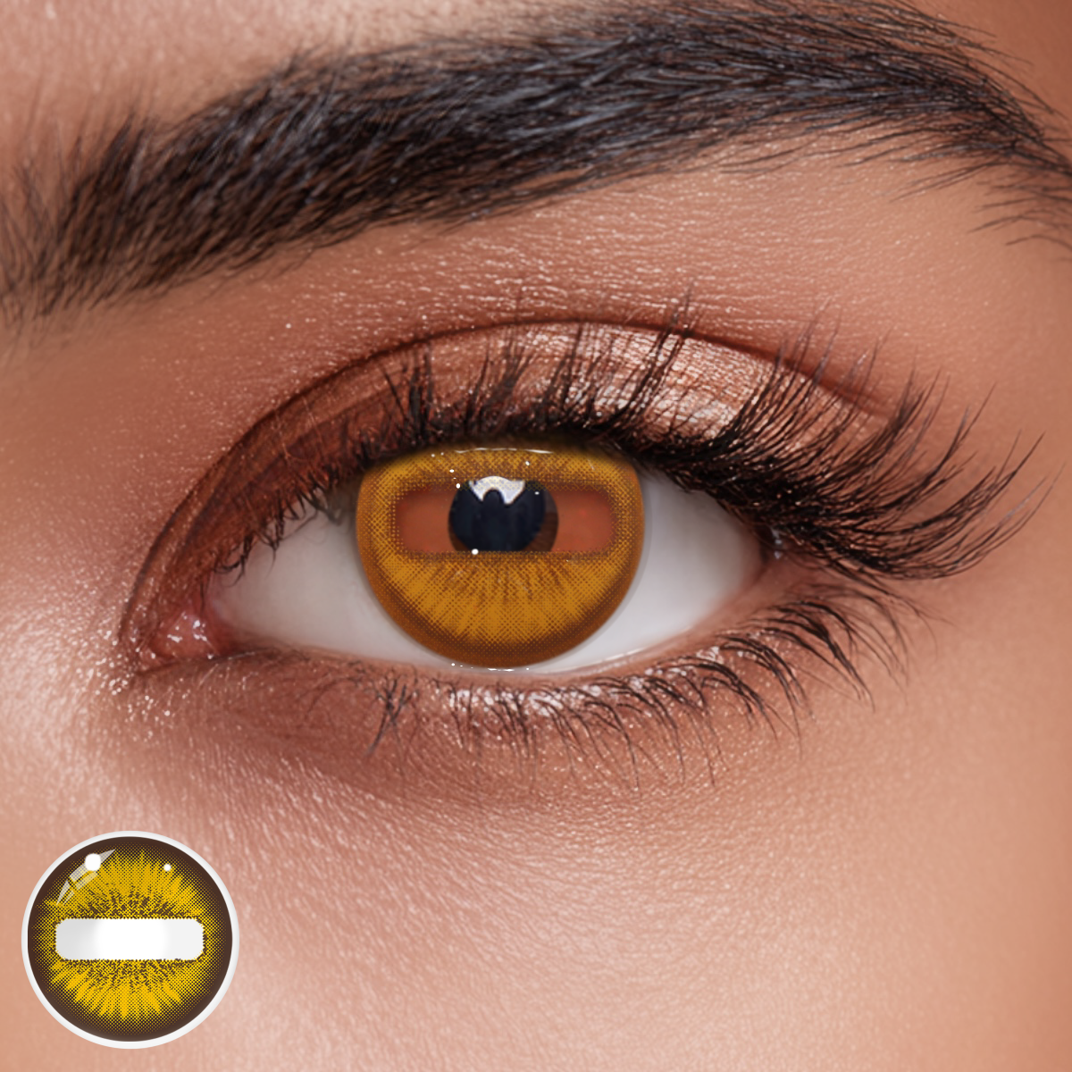 Goat Eye Brown Colored Contact Lenses