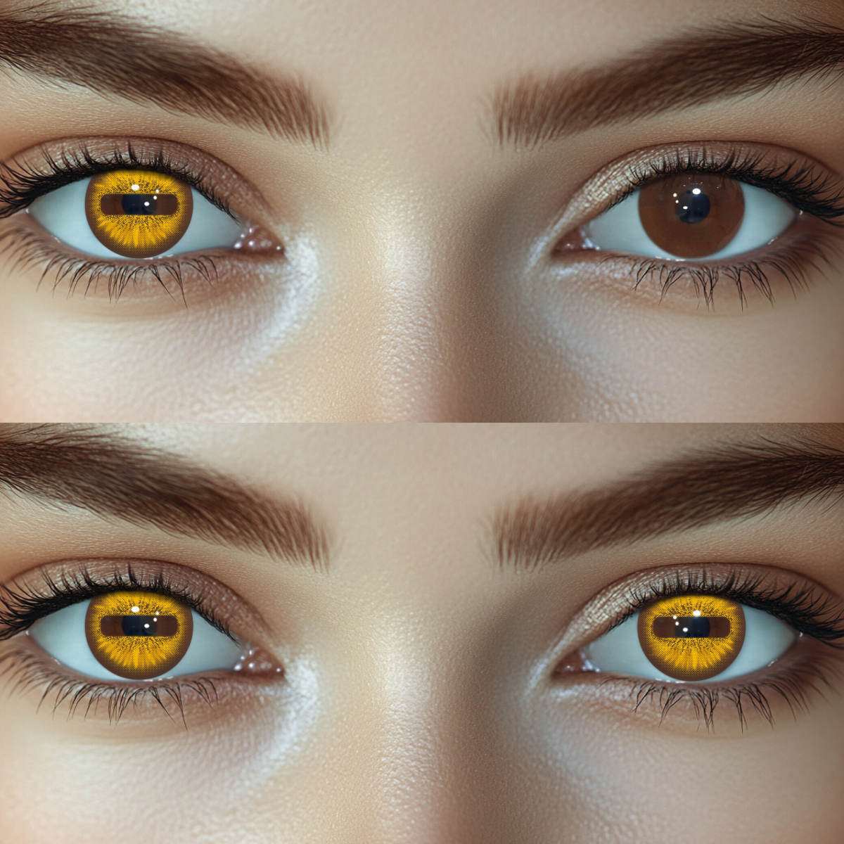 Goat Eye Brown Colored Contact Lenses