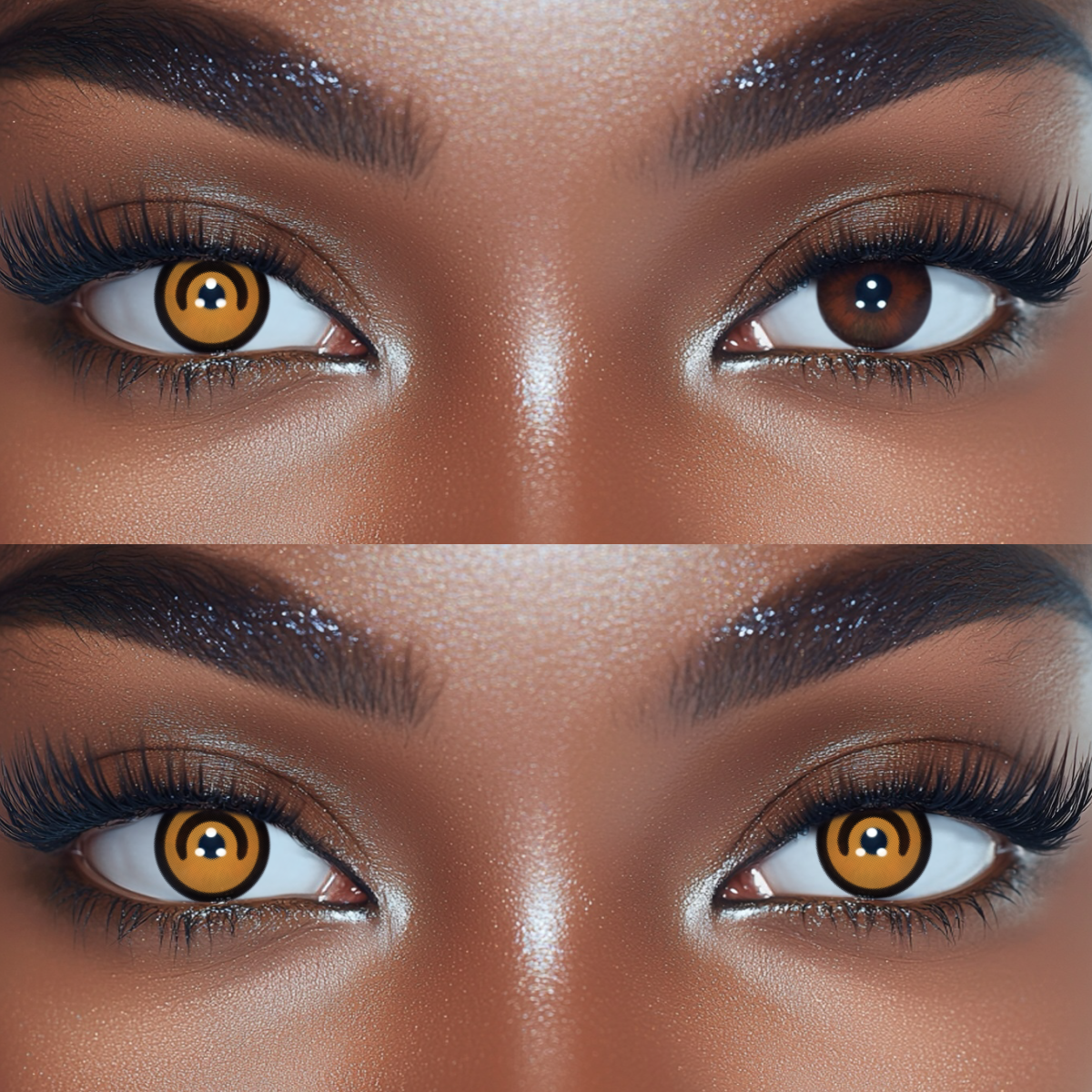 Creepy Yellow Colored Contact Lenses