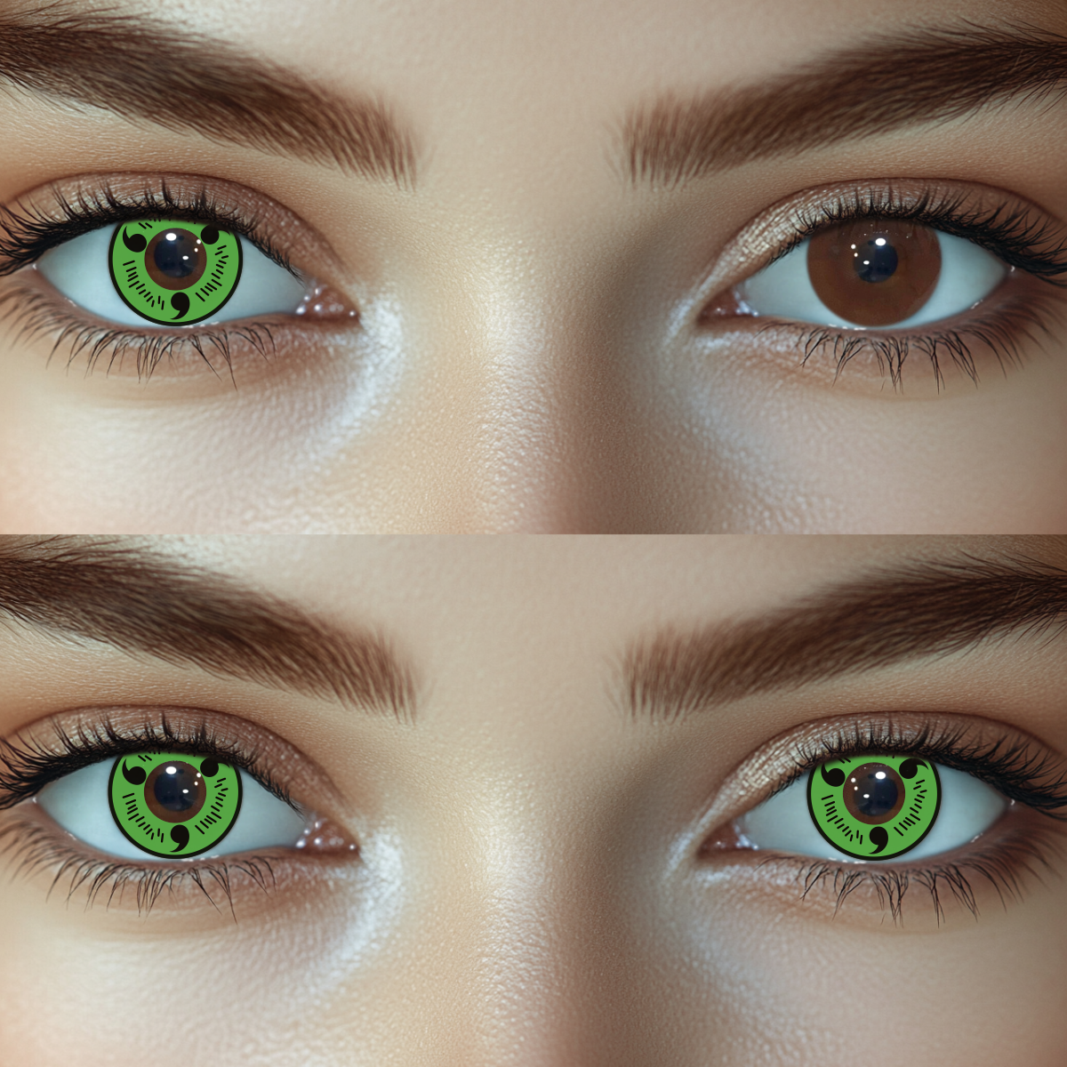 Sharingan Magatama Green Style Colored Contact Lenses