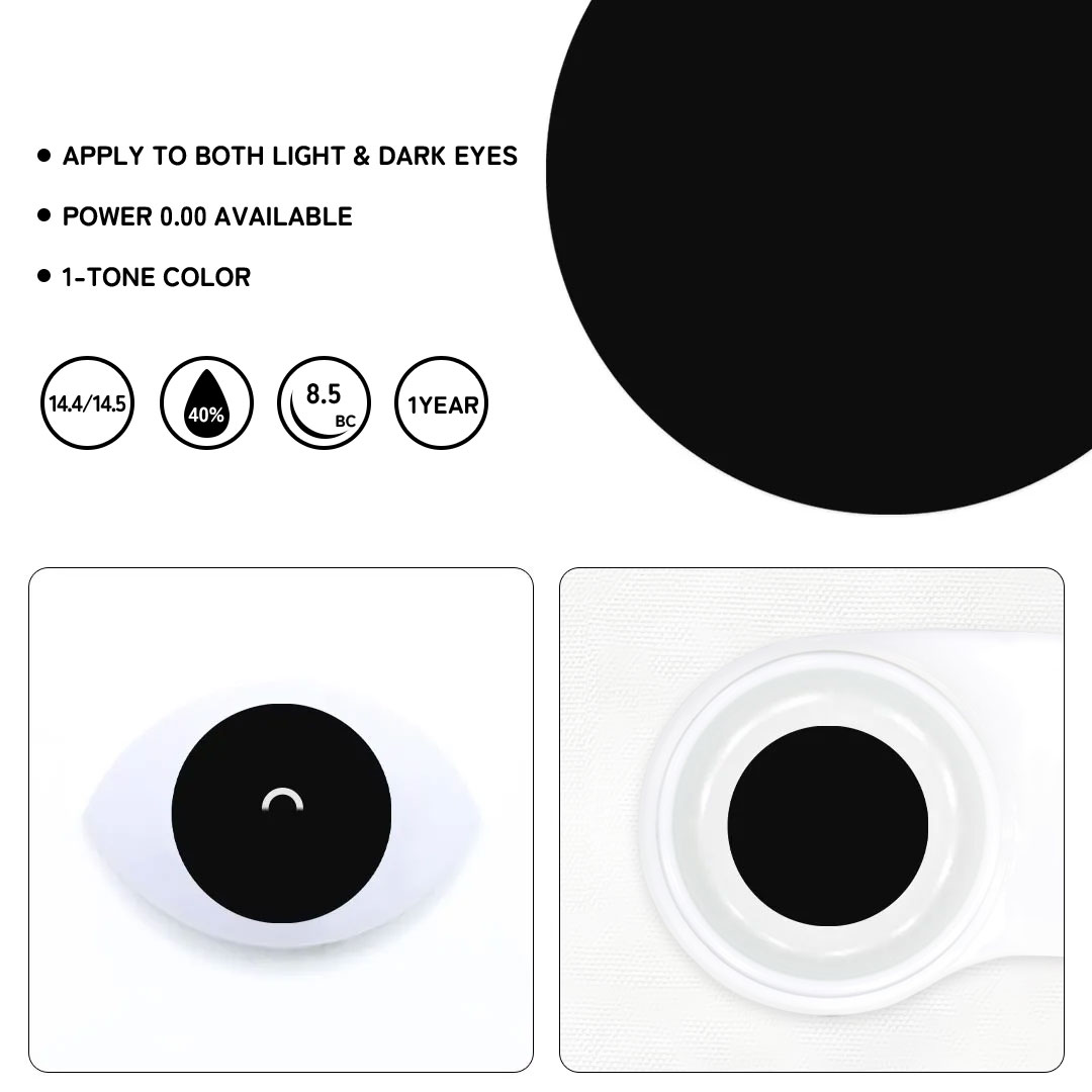 Puppet Black Colored Contact Lenses