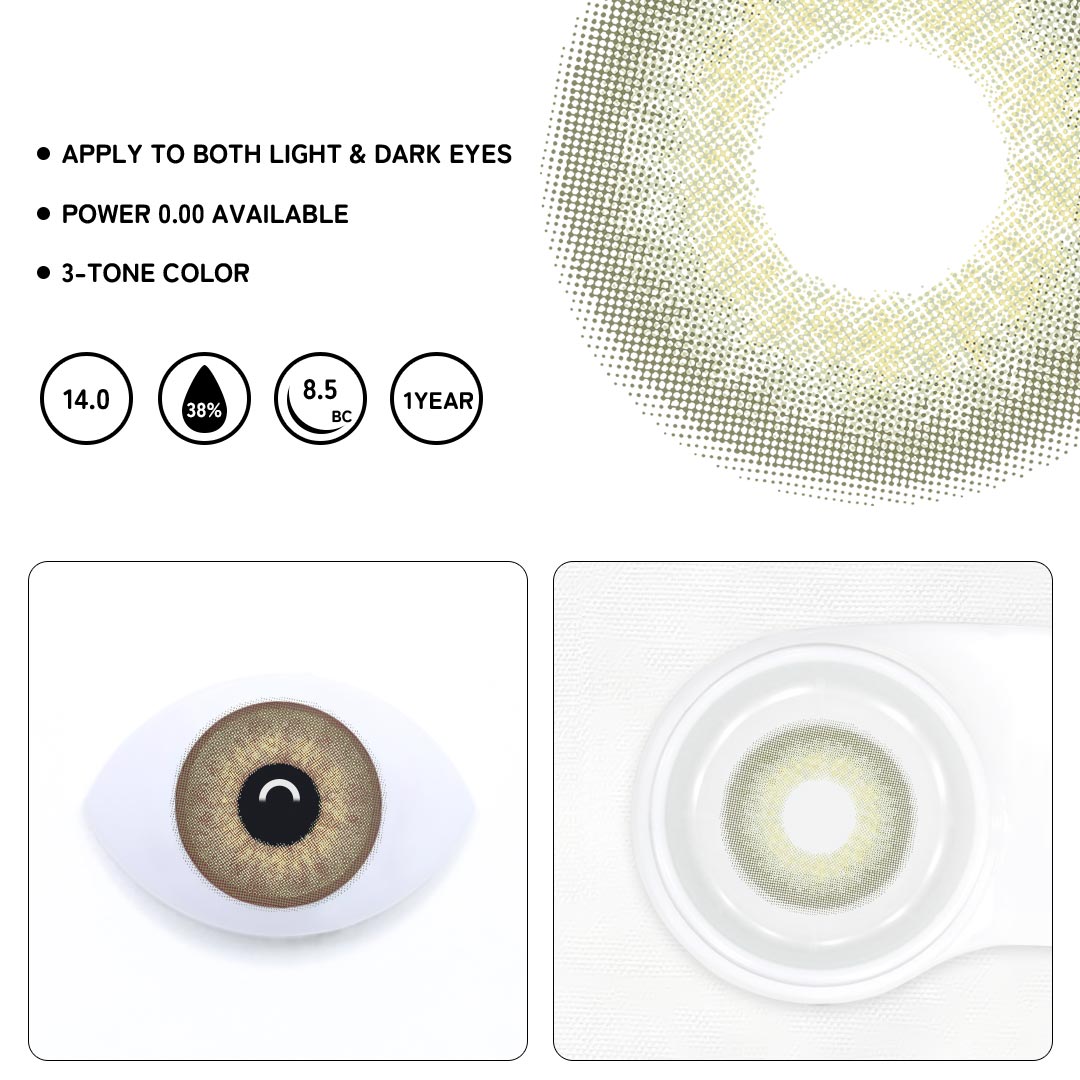 DNA Taylor Green Colored Contact Lenses
