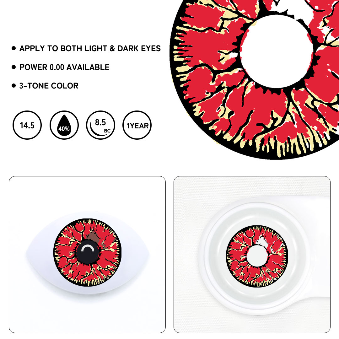 Dangerous Ruby Colored Contact Lenses