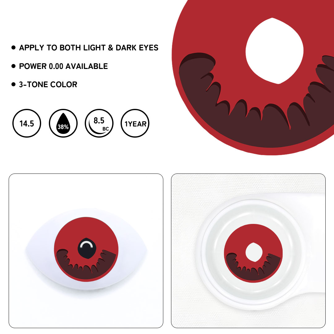 Demon Slayer - Tanjiro Kamado Style Colored Contact Lenses