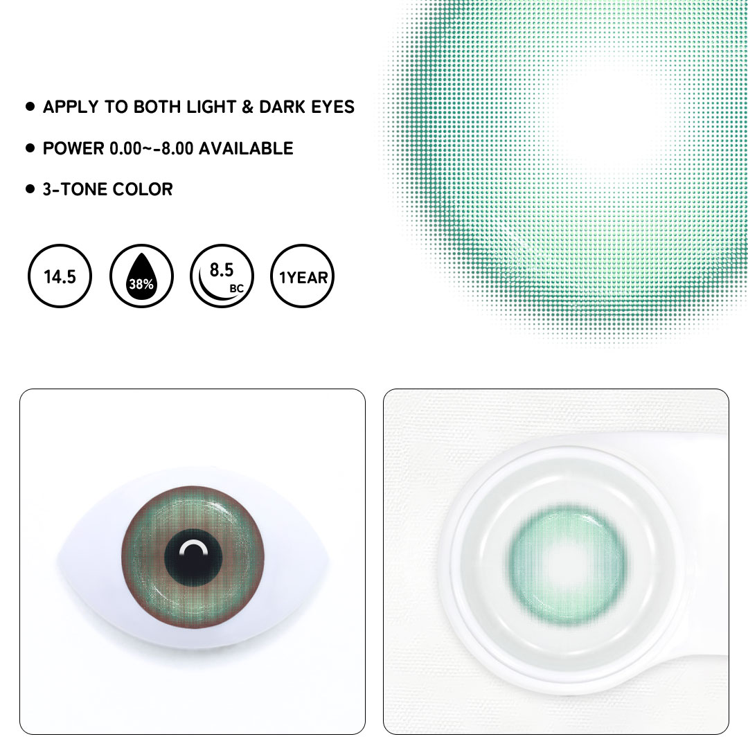 Dewdrop Green Colored Contact Lenses