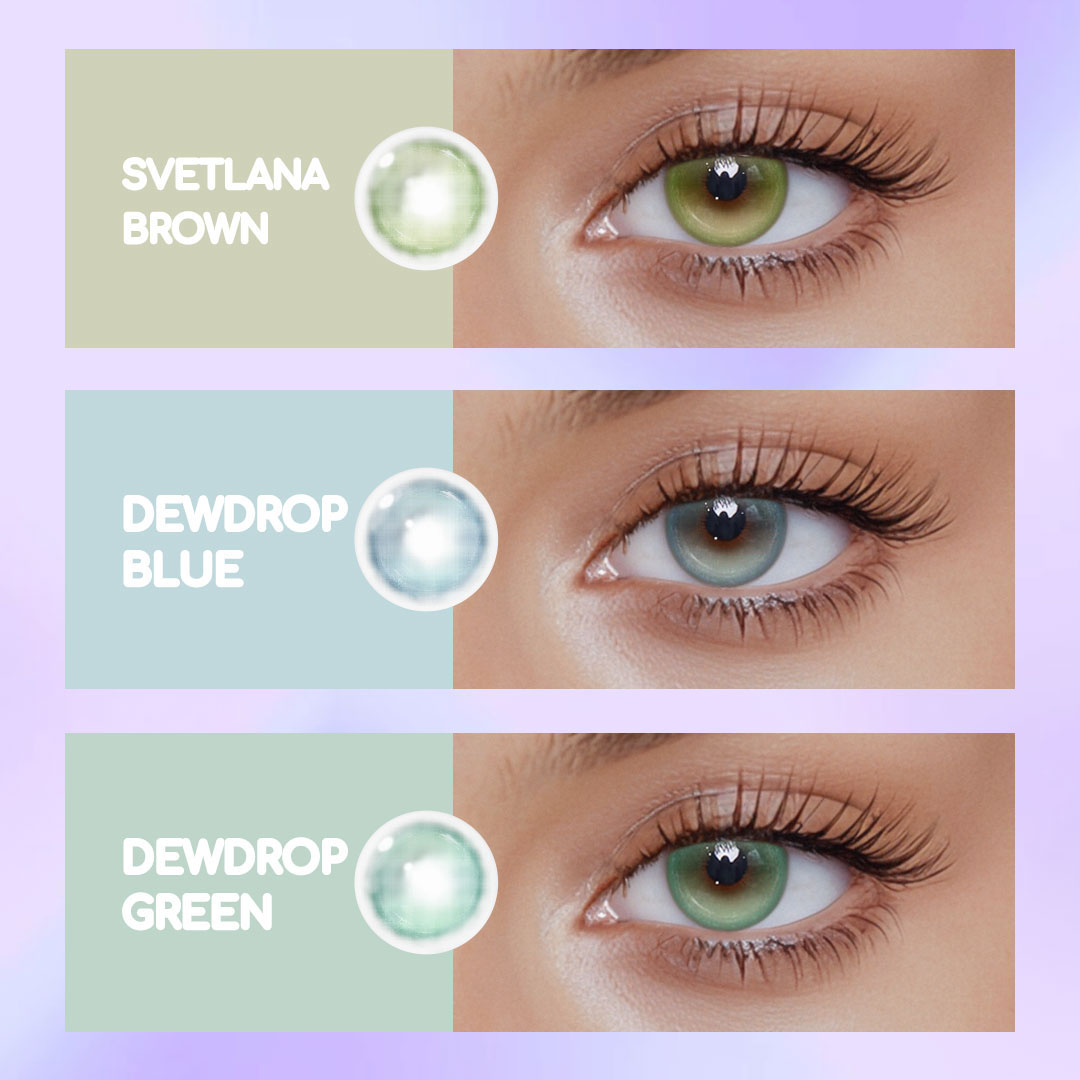 Luxe Dewdrop Blue Colored Contact Lenses