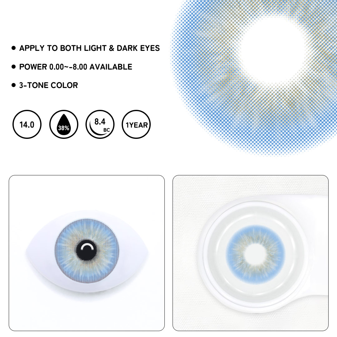 Dewin Blue Colored Contact Lenses