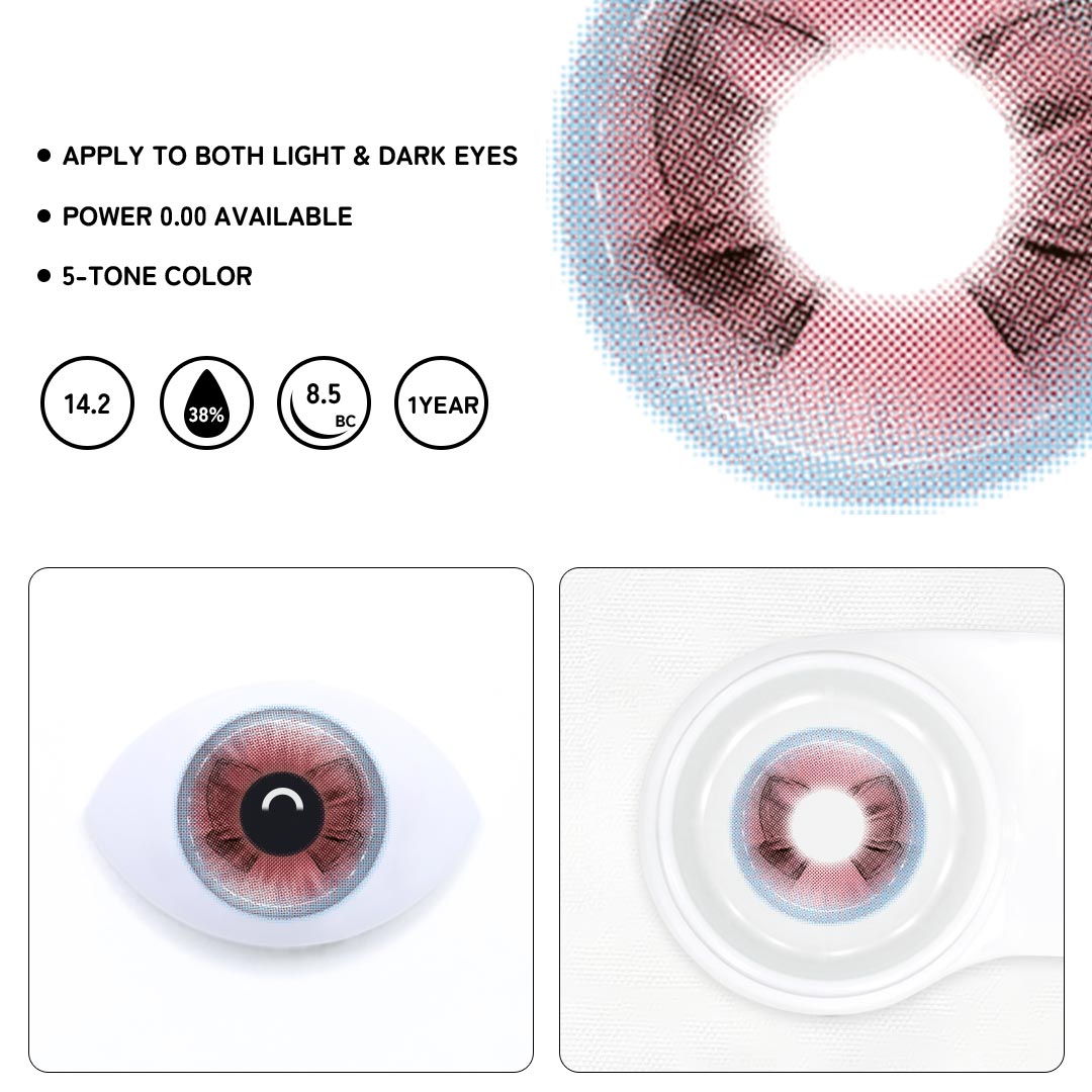 Dreamy Bow Pink Colored Contact Lenses