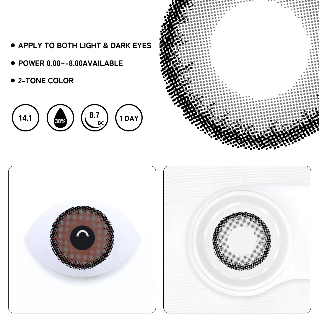 Duskveil Gray Colored Contact Lenses | Daily，10Pcs