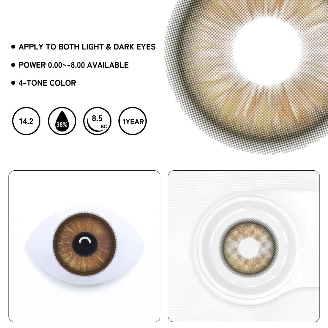 Ebony Brown Colored Contact Lenses