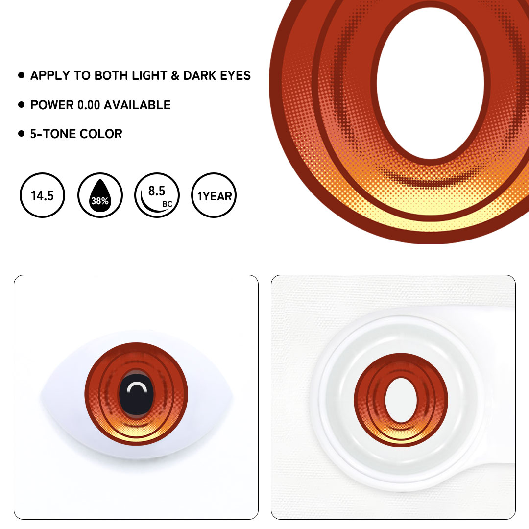 Cosplay Echo Red Colored Contact Lenses