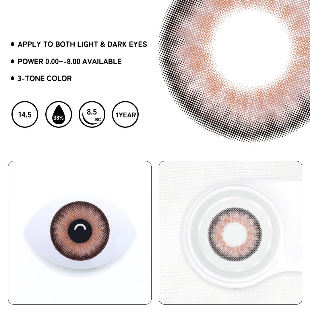 Elemental Shine Chocolate Colored Contact Lenses