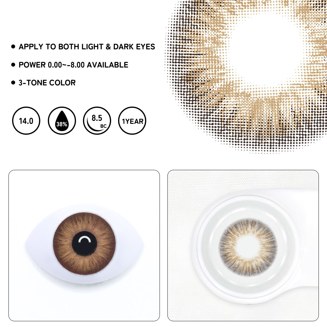 Elfie Star Brown Colored Contact Lenses