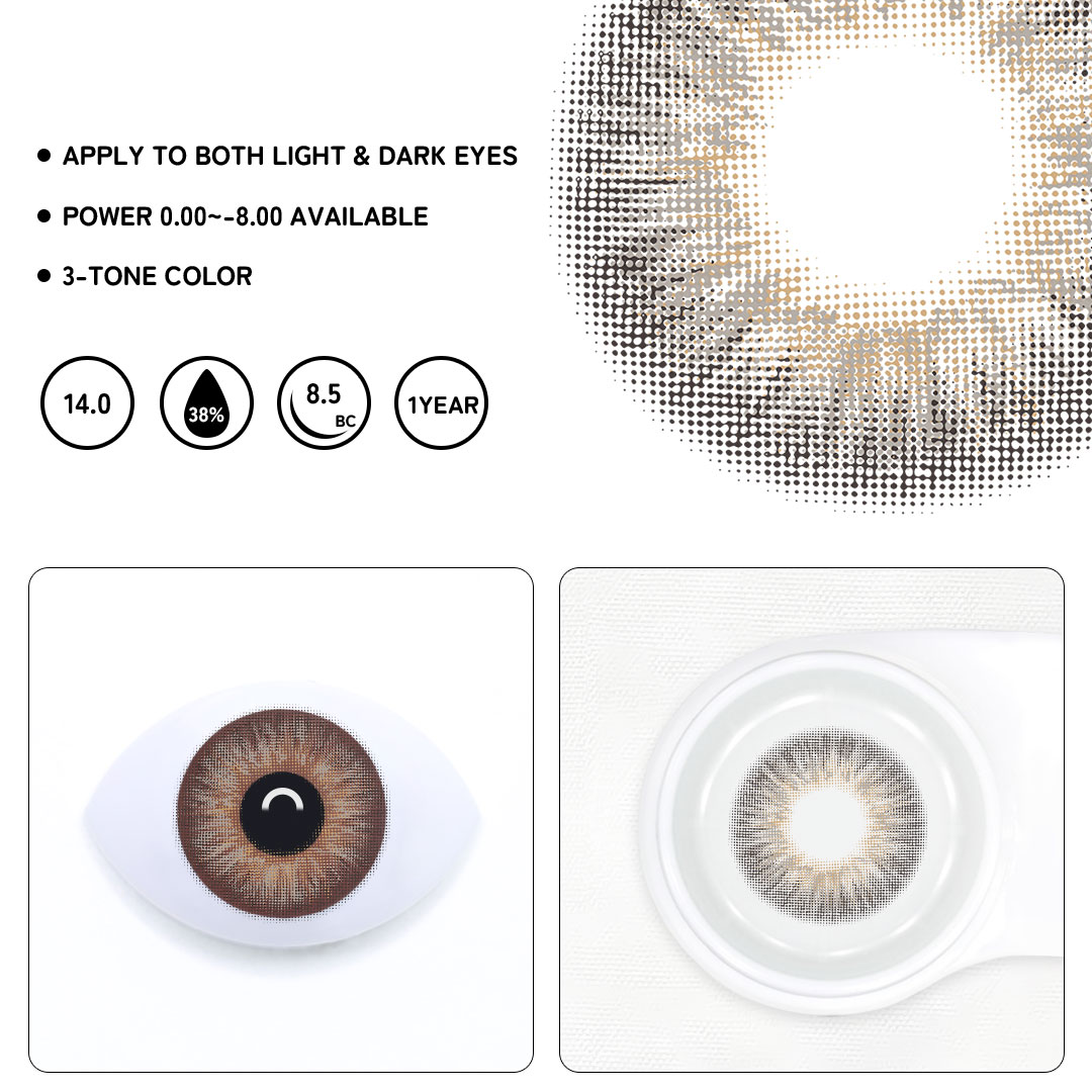 Elfie Star Grey Colored Contact Lenses