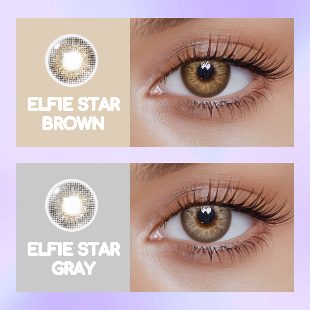 Elfie Star Brown Colored Contact Lenses