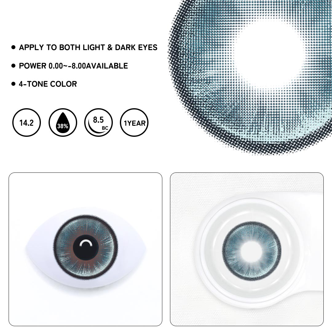 Elite Blue Prescription Colored Contact Lenses