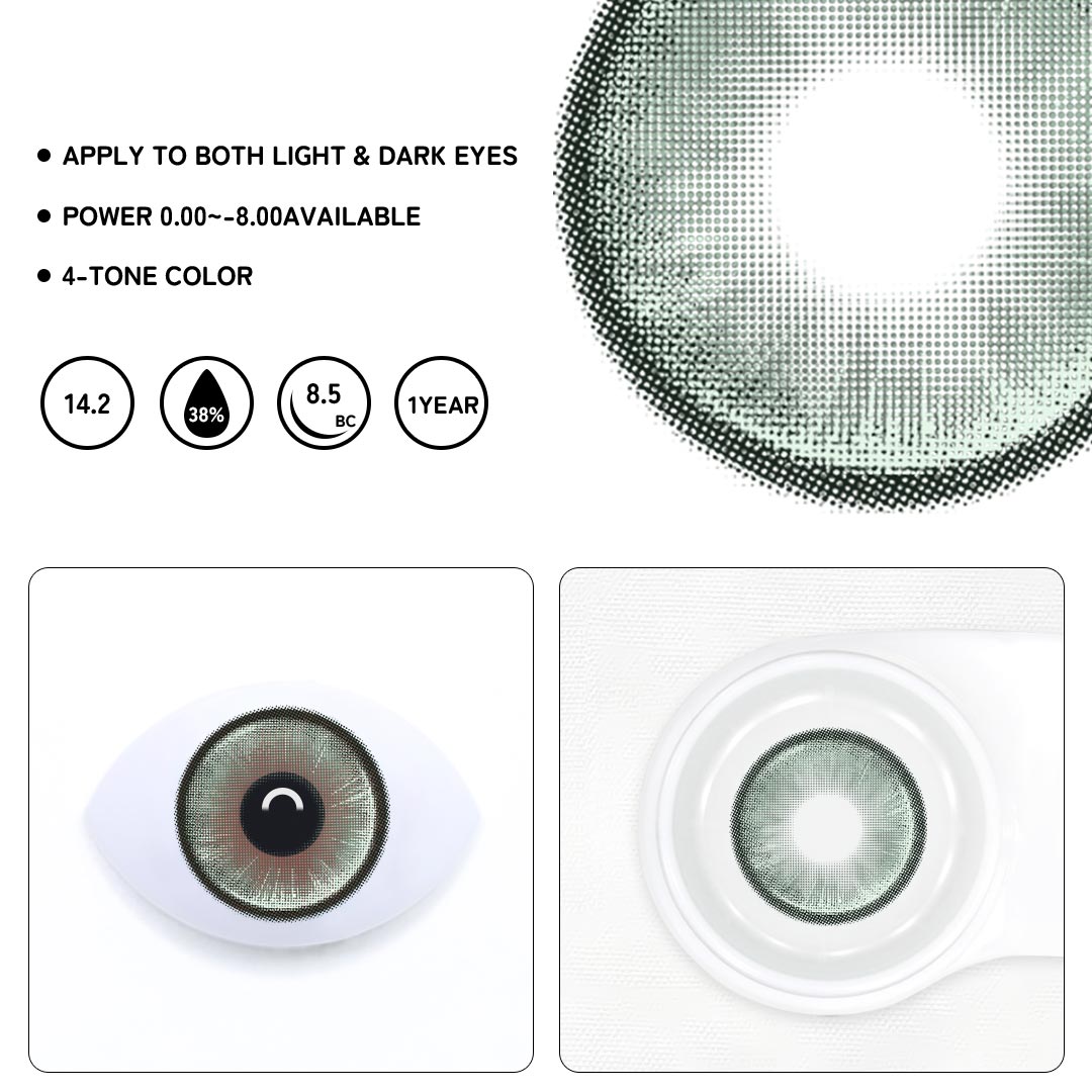 Elite Green Prescription Colored Contact Lenses