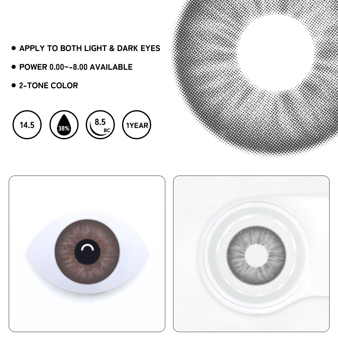 Elysian Grey Colored Contact Lenses