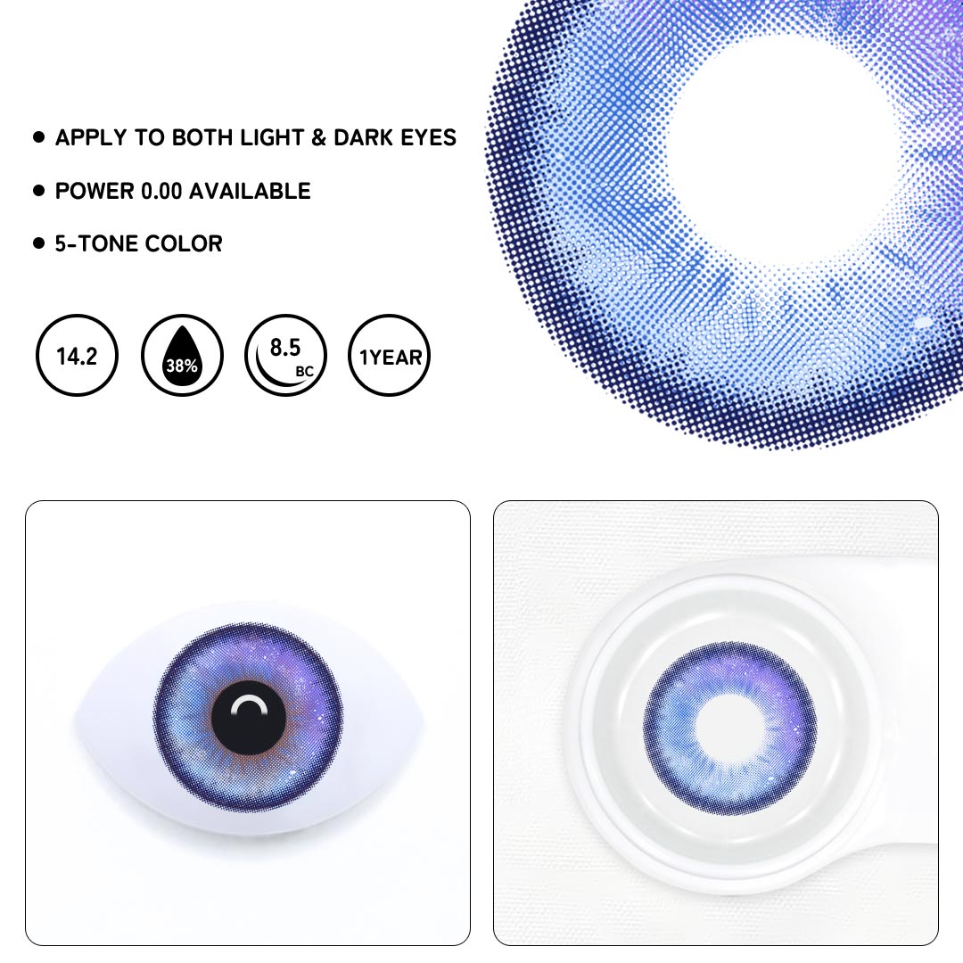Enchantment Blue Prescription Colored Contact Lenses