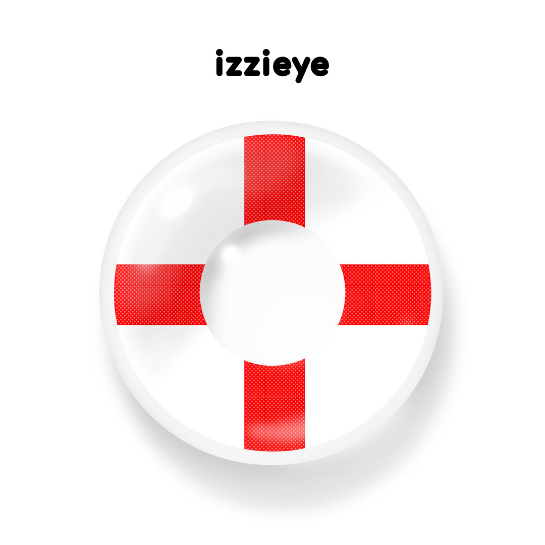 English Flag Colored Contact Lenses