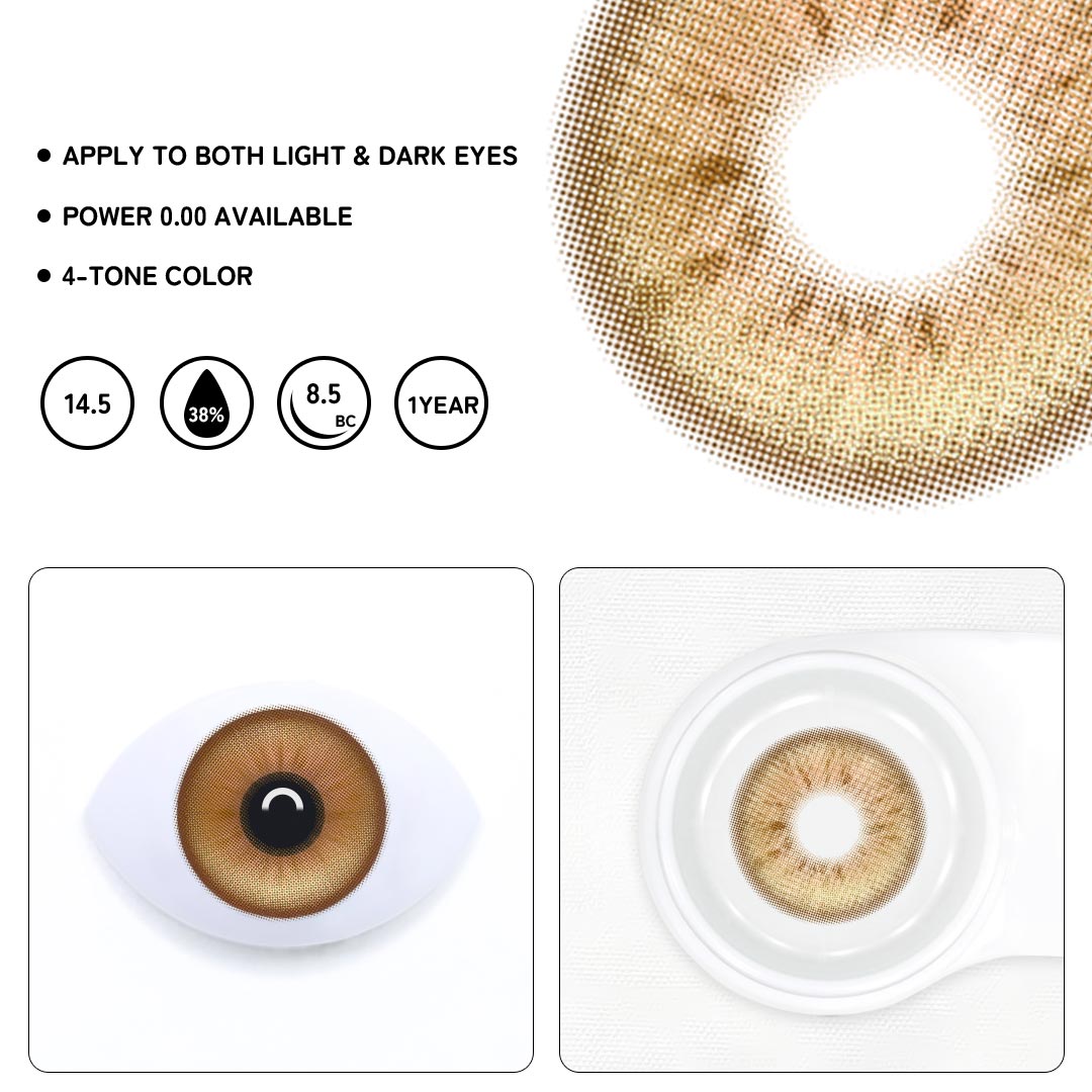 Ether Glow Brown Colored Contact Lenses