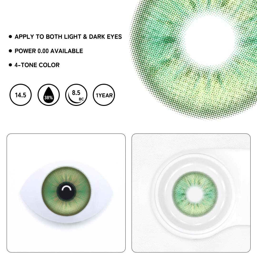 Ether Glow Green Colored Contact Lenses
