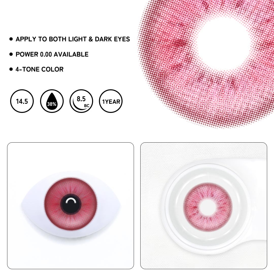 Ether Glow Red Colored Contact Lenses