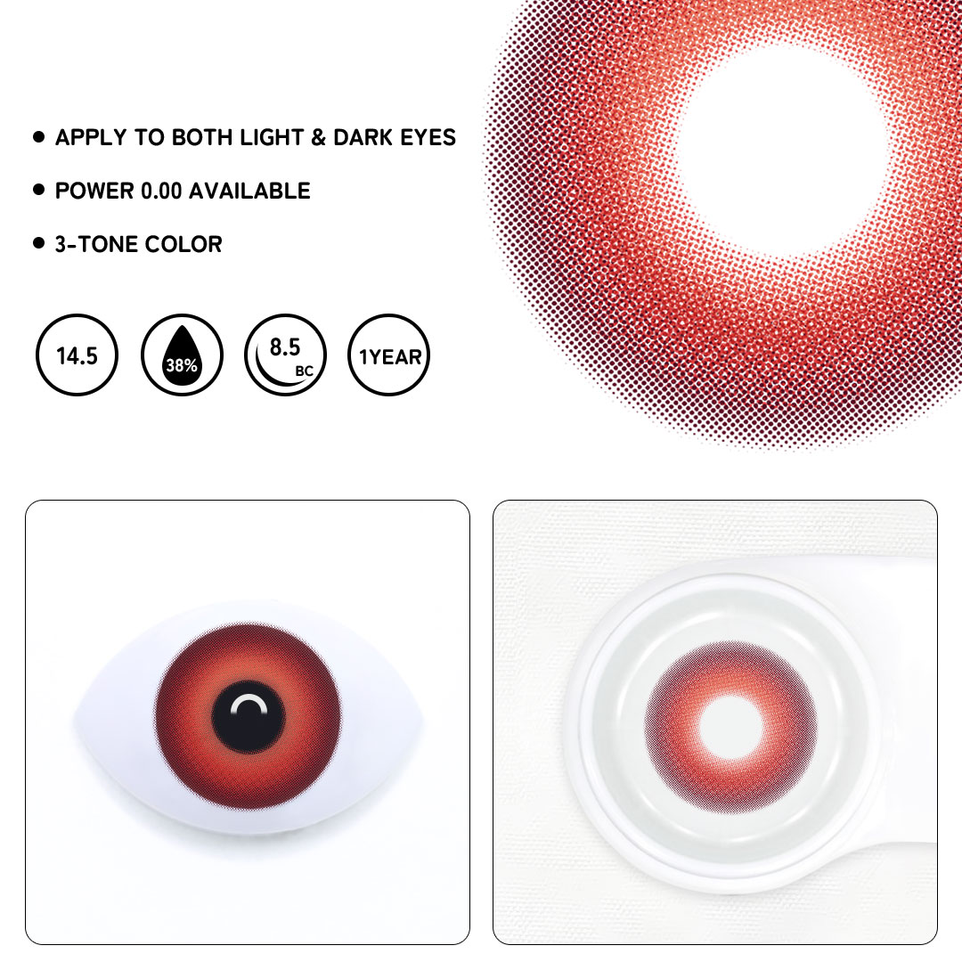 Etheris Red Colored Contact Lenses