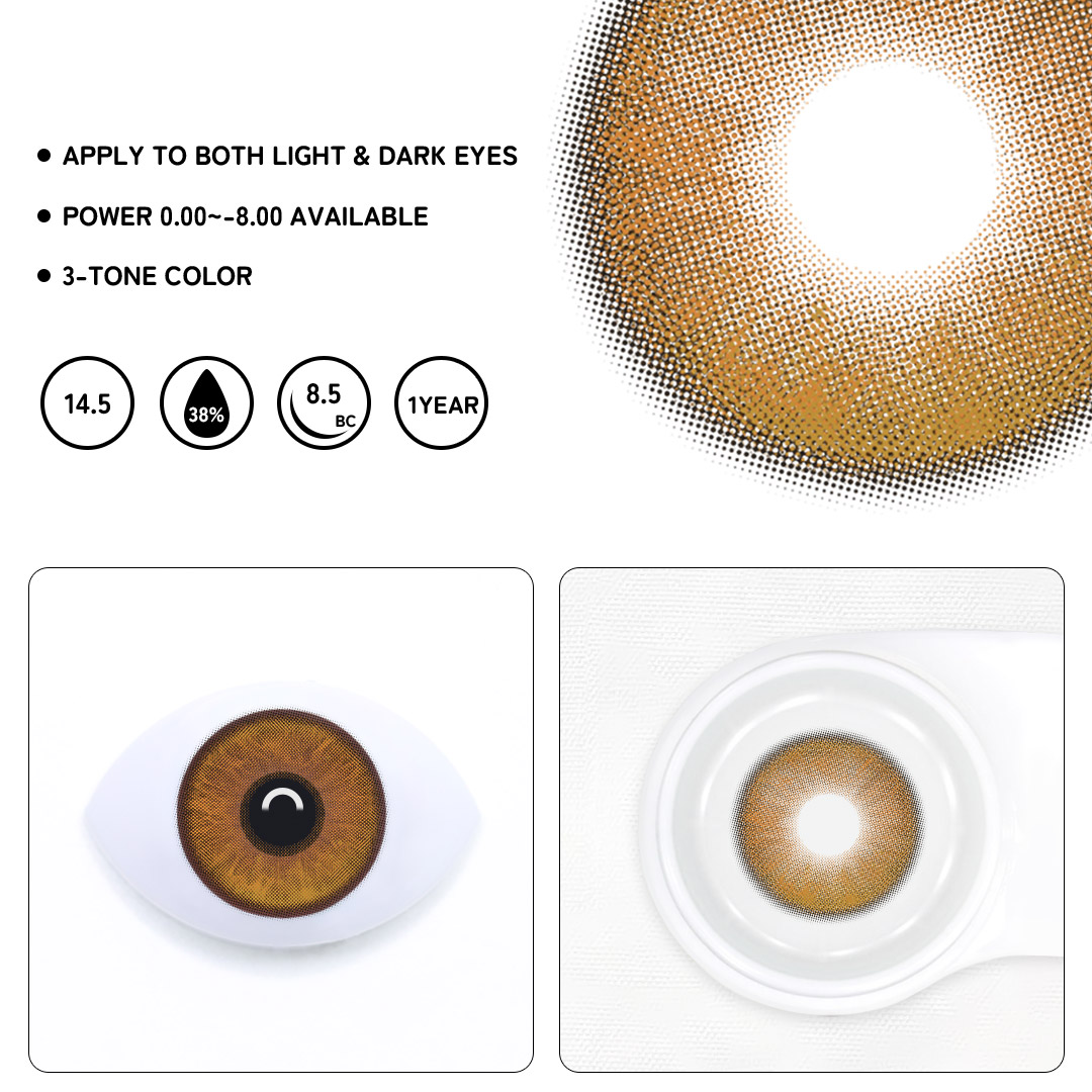 Firework Brown Colored Contact Lenses