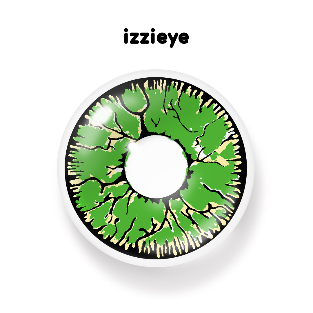 Fissure Green Colored Contact Lenses