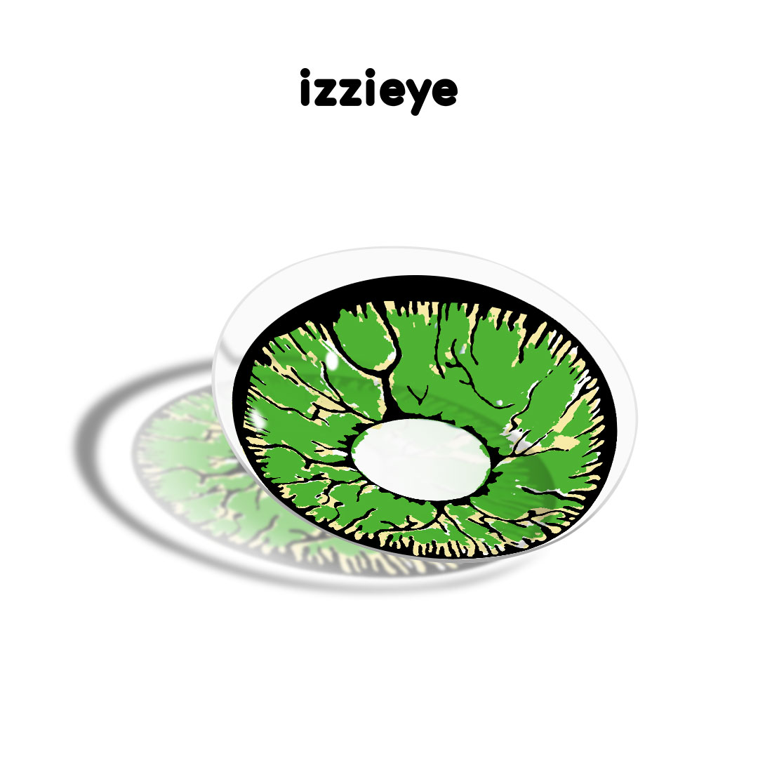 Fissure Green Colored Contact Lenses