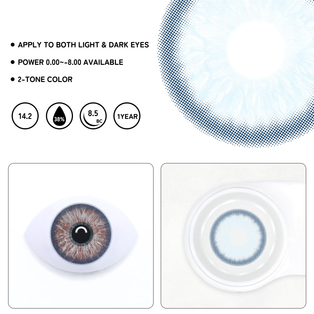 Flirting Blue Colored Contact Lenses