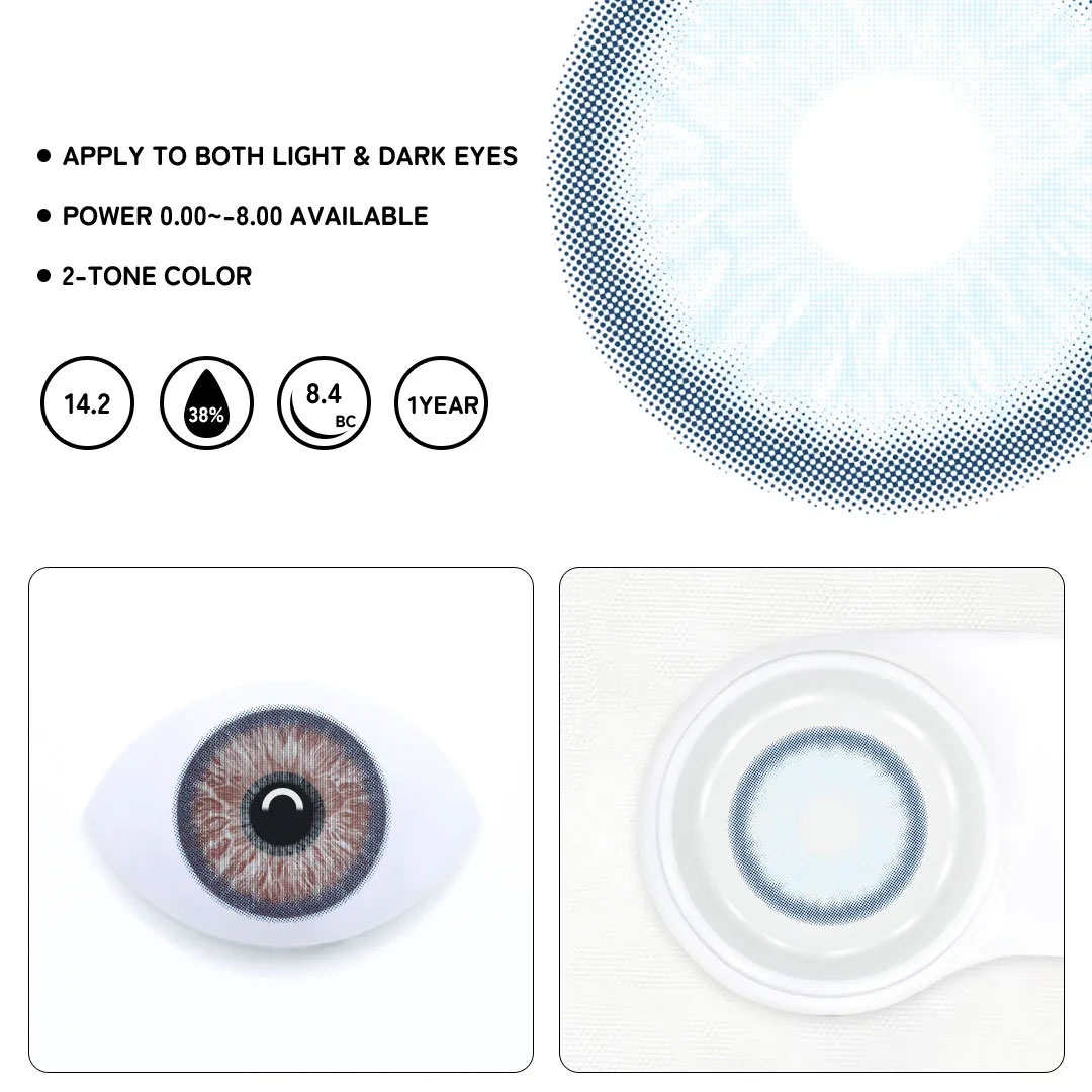 Flirting Blue Colored Contact Lenses