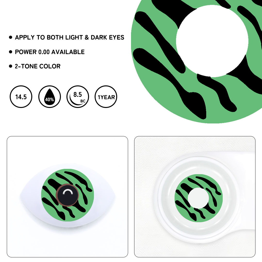 Freak Cell Green Colored Contact Lenses