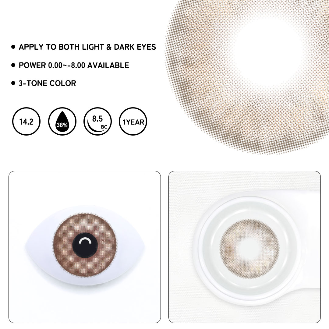Frosted Dream Brown Colored Contact Lenses