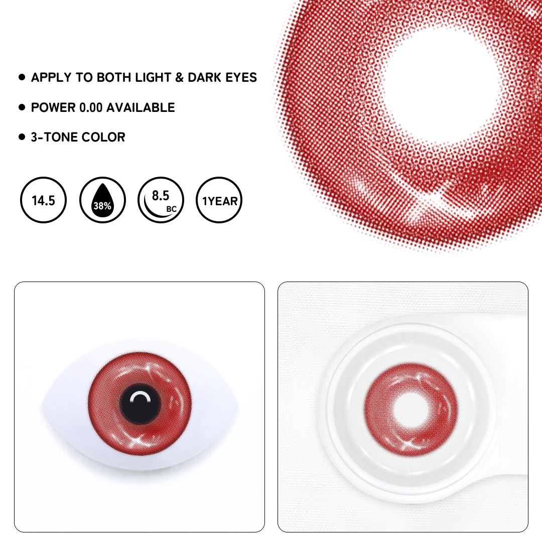 Fury Red Colored Contact Lenses