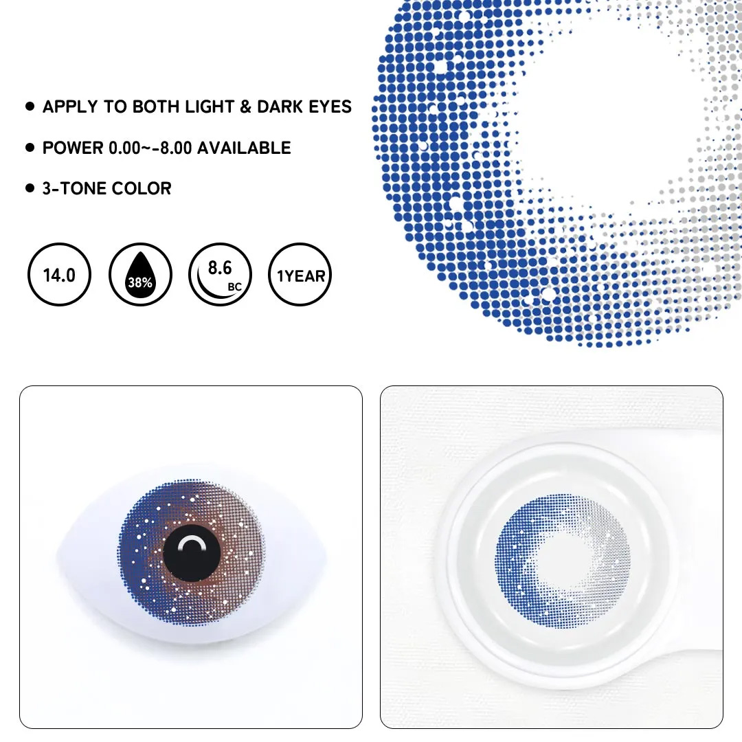 Galaxy Gray Prescription Colored Contact Lenses