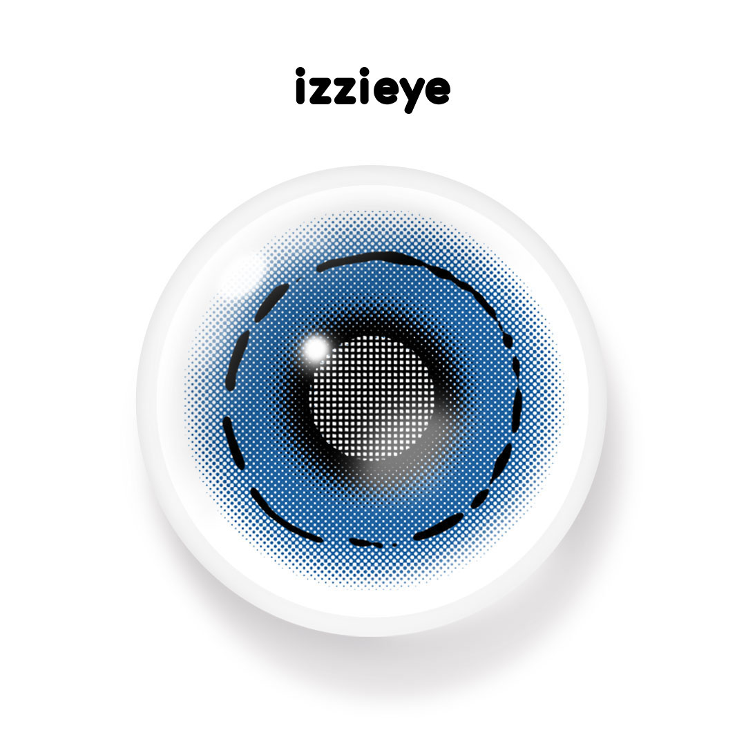 Cosplay Gaze Whirl Blue Colored Contact Lenses