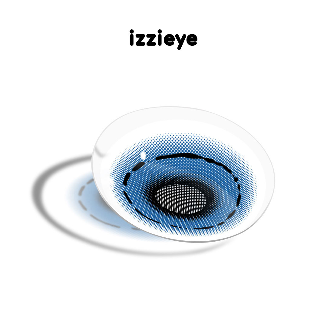 Cosplay Gaze Whirl Blue Colored Contact Lenses