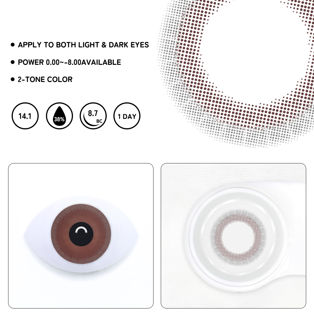 Glaze Gray Colored Contact Lenses | Daily，10Pcs