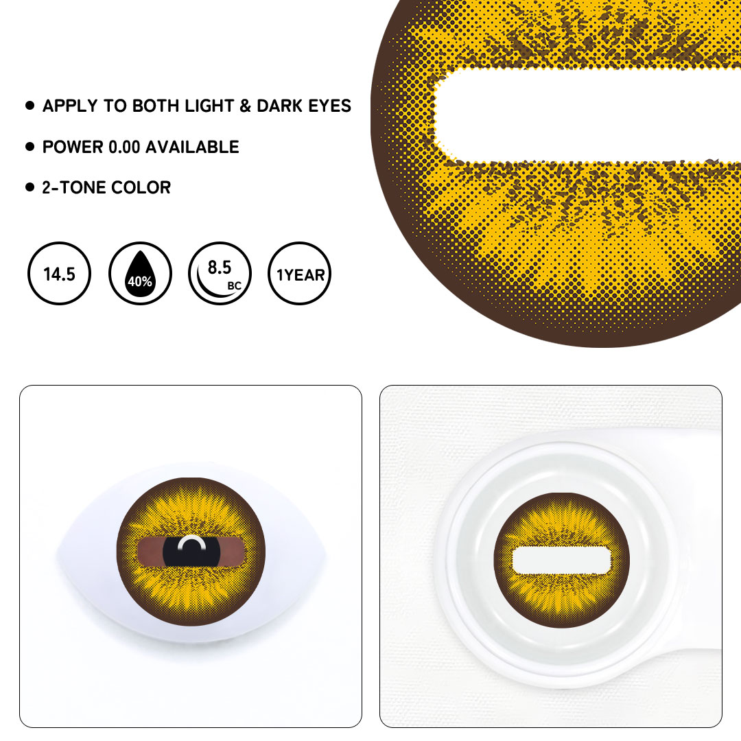 Goat Eye Brown Colored Contact Lenses