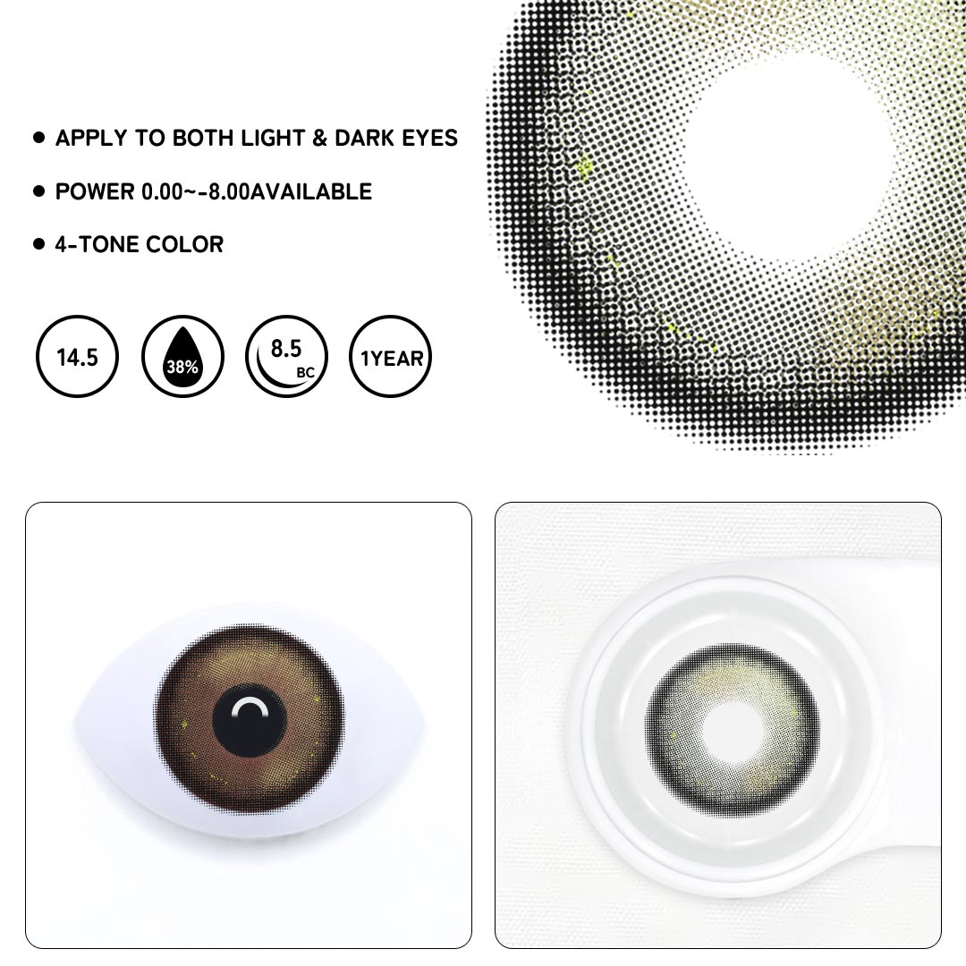 Golden Shore Brown Colored Contact Lenses