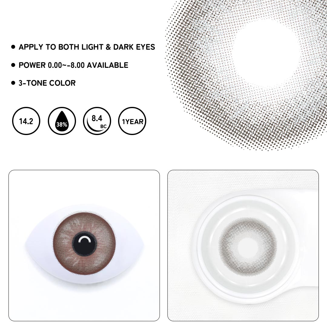 Graphite Gray Prescription Colored Contact Lenses