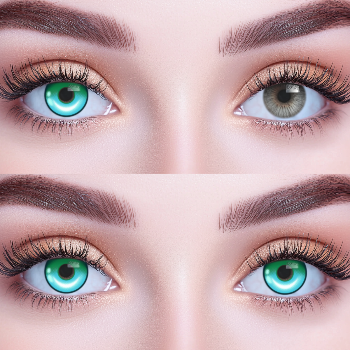 Cosplay Agate Green Colored Contact Lenses