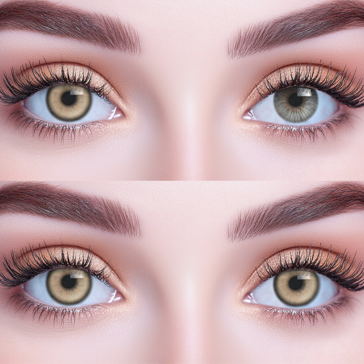 Crisp Mist Brown Colored Contact Lenses