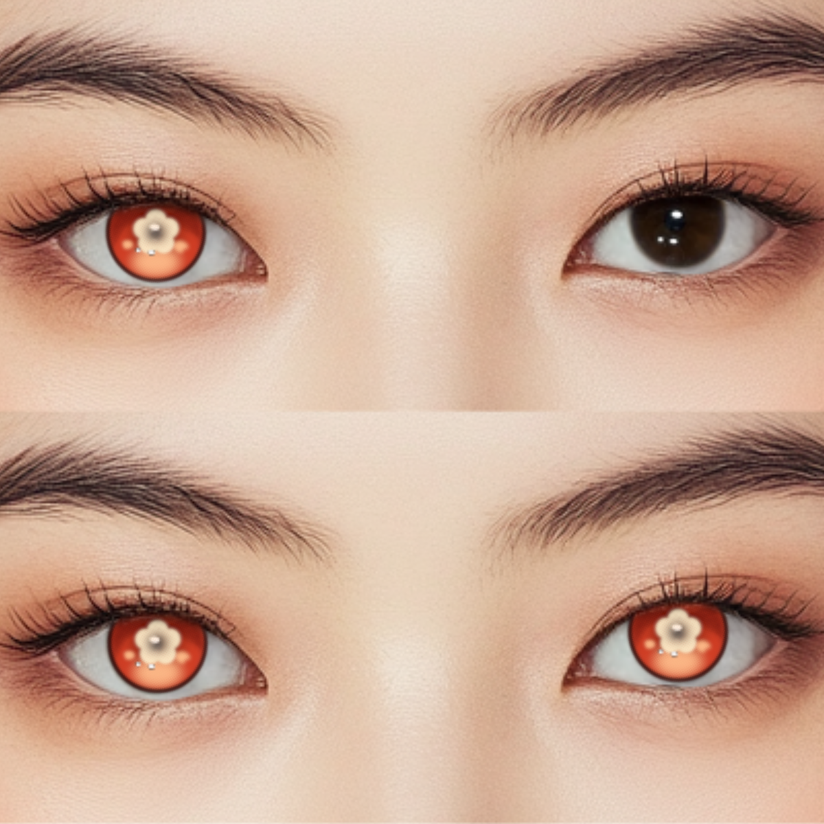 Cosplay Shadow Gleam Red Colored Contact Lenses