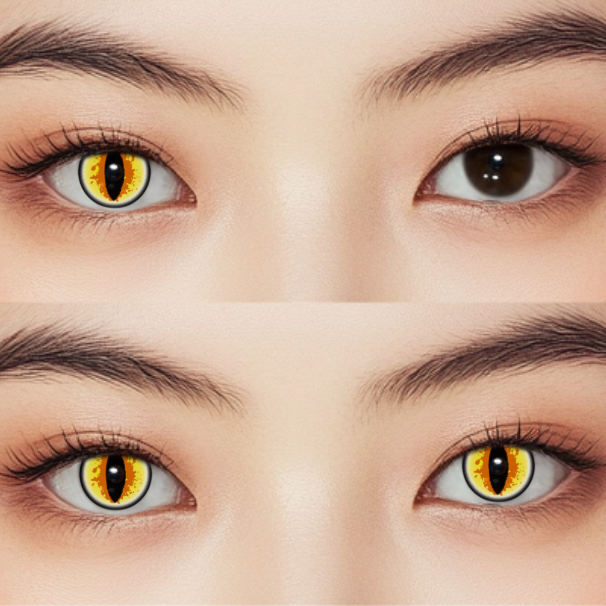 Cosplay Loom Yellow Colored Contact Lenses