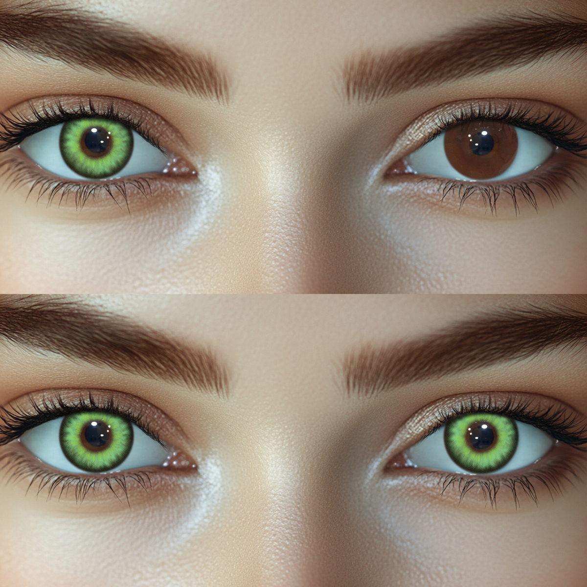 Elemental Shine Green Colored Contact Lenses