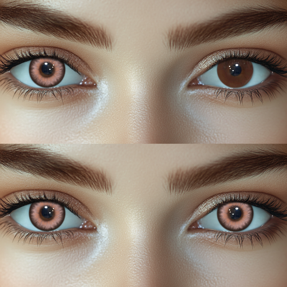 Elemental Shine Brown Colored Contact Lenses